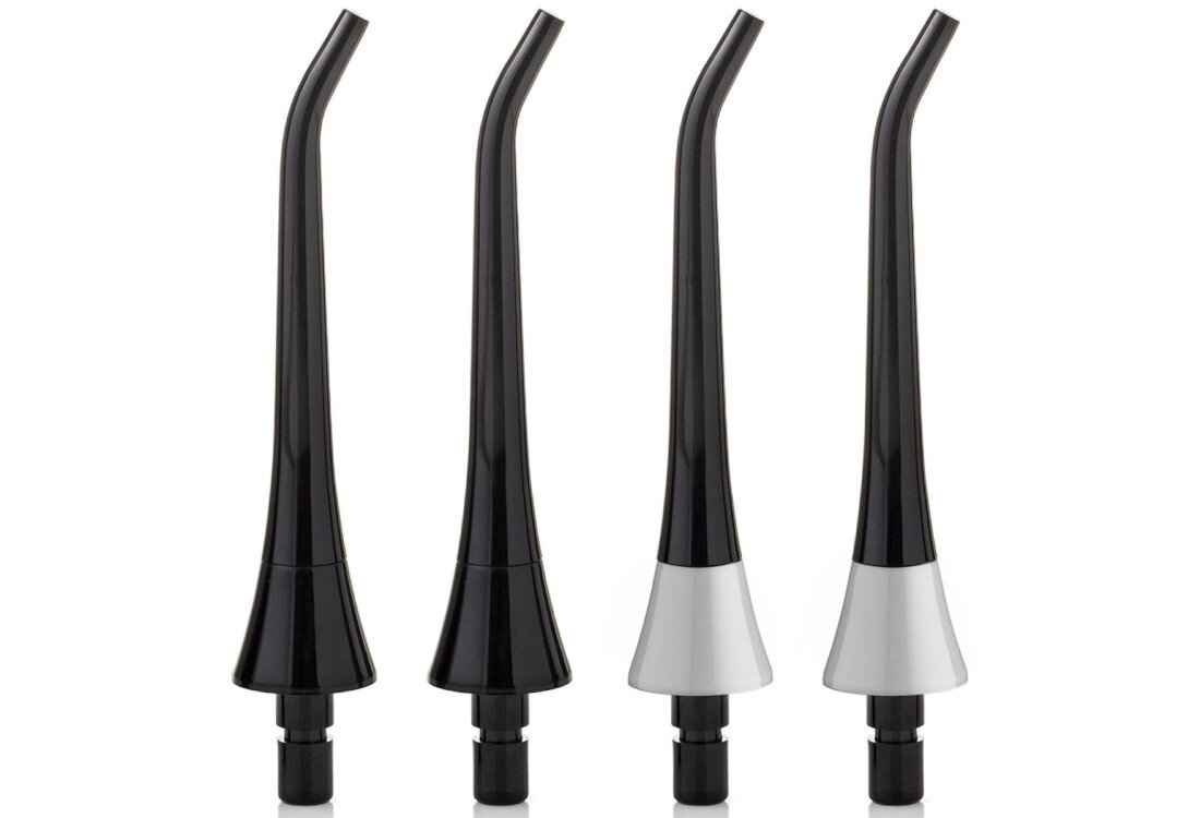 Oryginalna końcówka do irygatora VITAMMY Hydra Czarny  (4 szt.) (Dokładne czyszczenie przerw międzyzębowych) Ochrona przed próchnicą  wspierają codzienną higienę jamy ustnej wspomaga profilaktykę próchnicy proste wsparcie