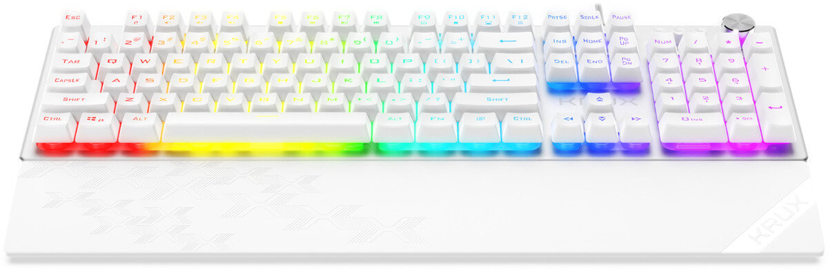 Klawiatura KRUX Frost Silver RGB podkladka pod nadgarstki