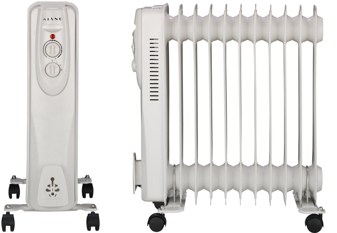 Grzejnik olejowy KIANO Heater 25 intuicyjna obsluga ustawienia temperatura termostat regulacja cicha praca energooszczedny