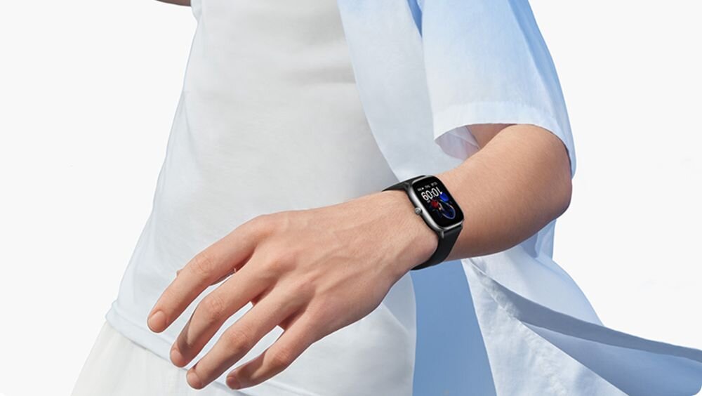 Smartwatch AMAZFIT GTS 4 mini ekran bateria czujniki zdrowie sport pasek ładowanie pojemność rozdzielczość łączność sterowanie krew puls rozmowy smartfon aplikacja