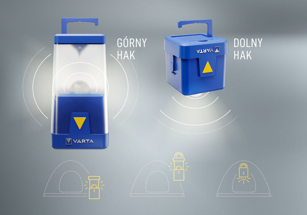 Latarka czołowa VARTA Outdoor Ambiance L20 czas pracy zasilanie haki
