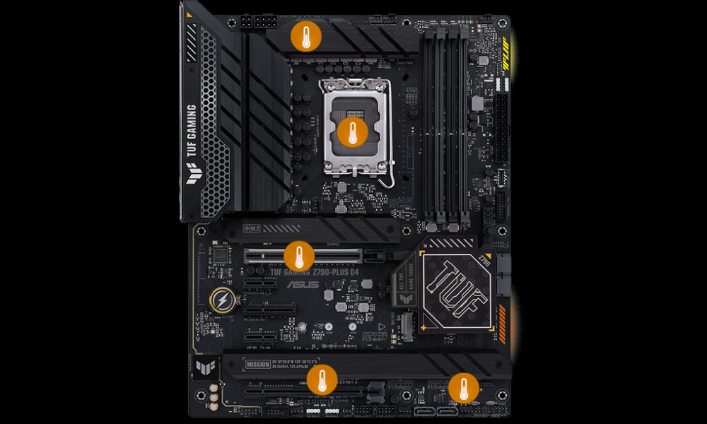 Płyta główna ASUS Tuf Gaming Z790 Plus WiFi D4-Plus WiFi - wydajnosc chlodzenia