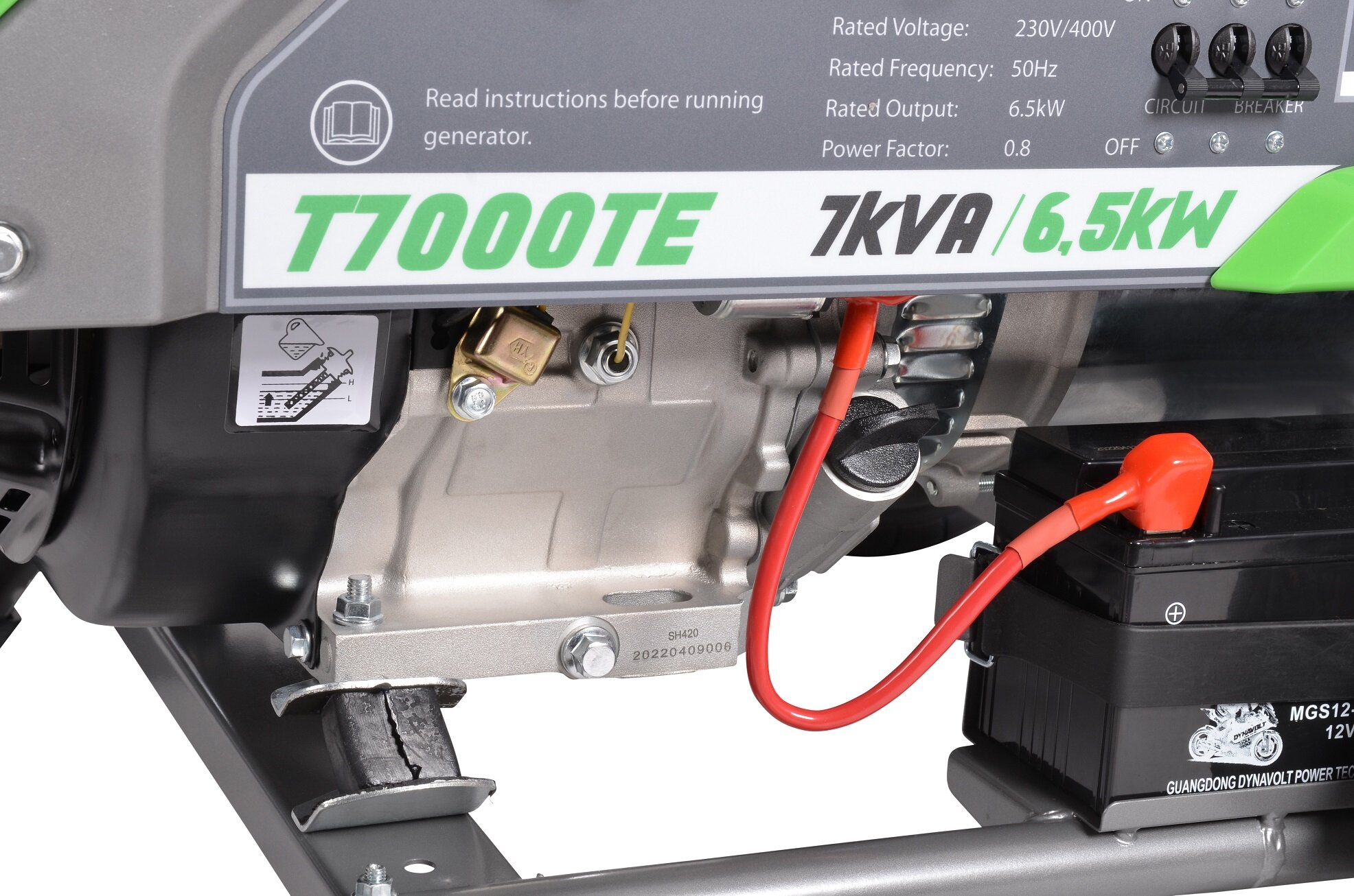 AGREGAT PRĄDOTWÓRCZY ENERGY T7000TE TRÓJFAZOWY AVR ekonomiczna praca silnika jednocylindrowego
