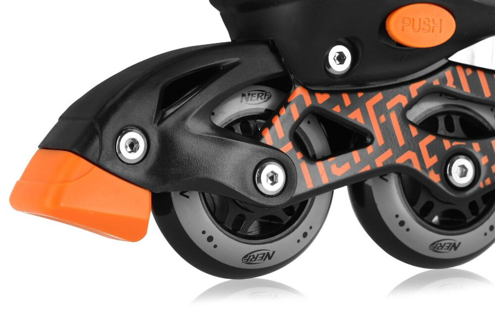 Łyżworolki SPOKEY Nerf Strive (rozmiar 38-42) - Wbudowane hamulce 
