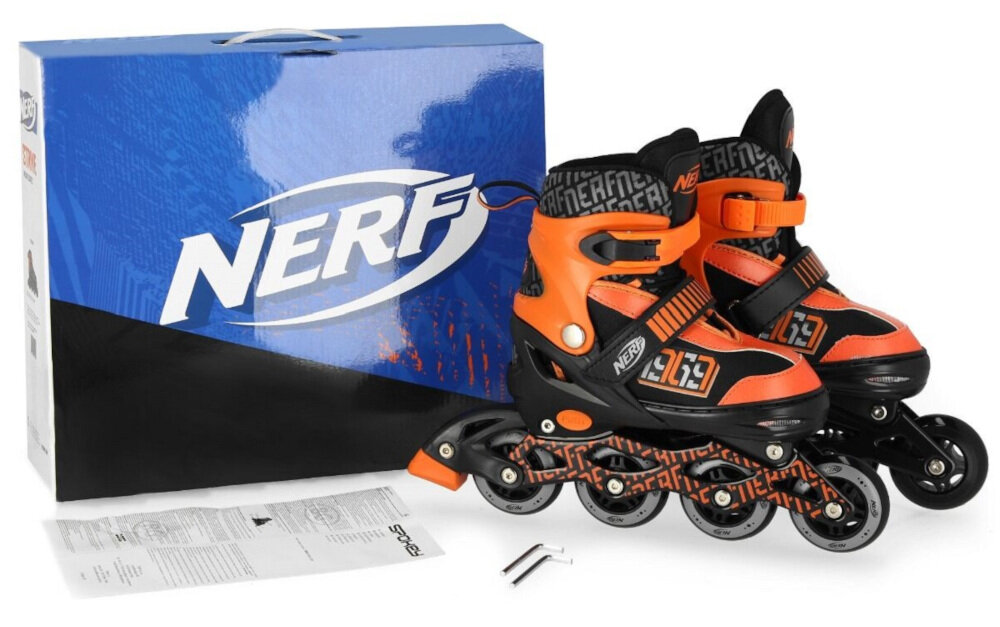 Łyżworolki SPOKEY Nerf Strive (rozmiar 38-42) - zestaw 