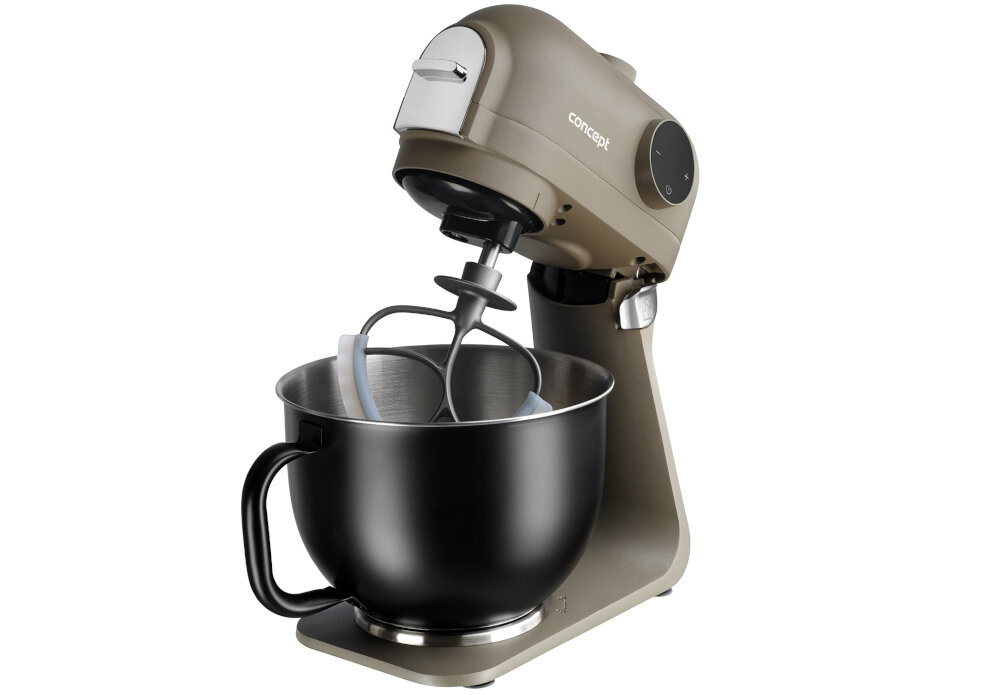 Robot kuchenny planetarny CONCEPT RM7510 Element Digi (1200W) z blenderem kielichowym i maszynka do miesa Usuwanie mieszadel i hakow demontaz system Smart Stop Position