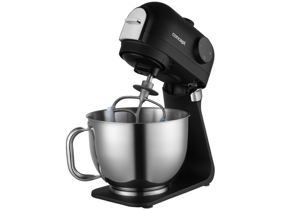 Robot kuchenny planetarny CONCEPT RM7500 Element Digi (1200W) z blenderem kielichowym i maszynka do miesa Usuwanie mieszadel i hakow demontaz system Smart Stop Position
