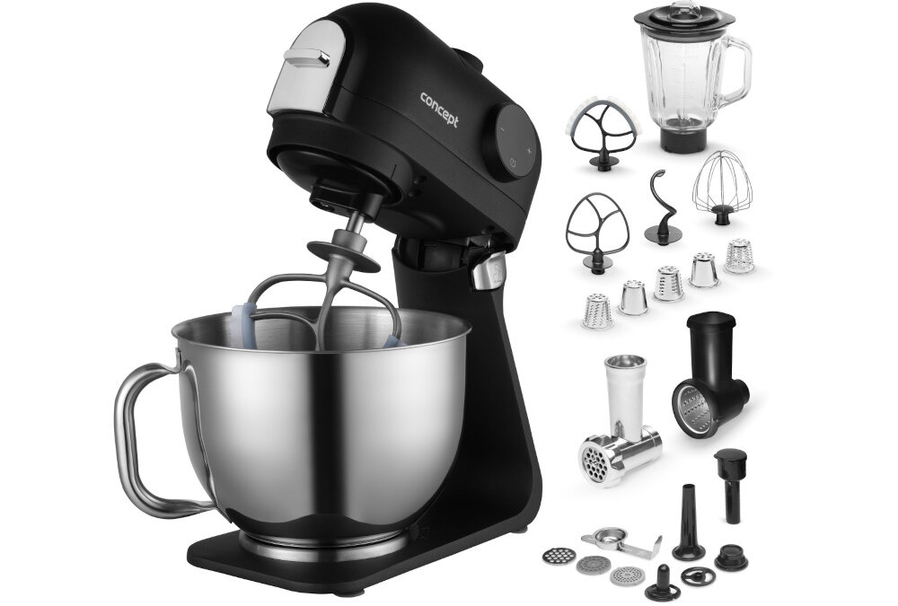 Robot kuchenny planetarny CONCEPT RM7500 Element Digi (1200W) zestaw akcesoria komplet wyposazenie