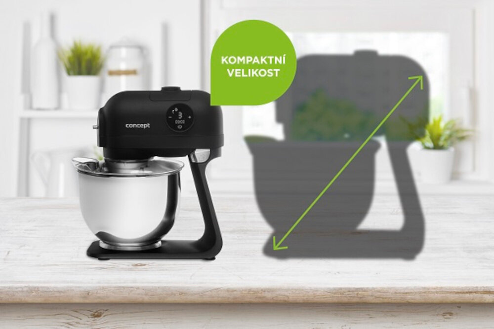 Robot kuchenny planetarny CONCEPT RM7500 Element Digi (1200W) z blenderem kielichowym i maszynka do miesa niewielki rozmiar zalety atuty