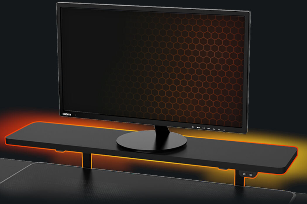 Biurko ULTRADESK Winger Czarny półka