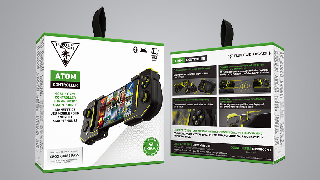 KONTROLER RECON ATOM DO xCloud, ANDROID (BLUETOOTH), CZARNY zawartość zestawu