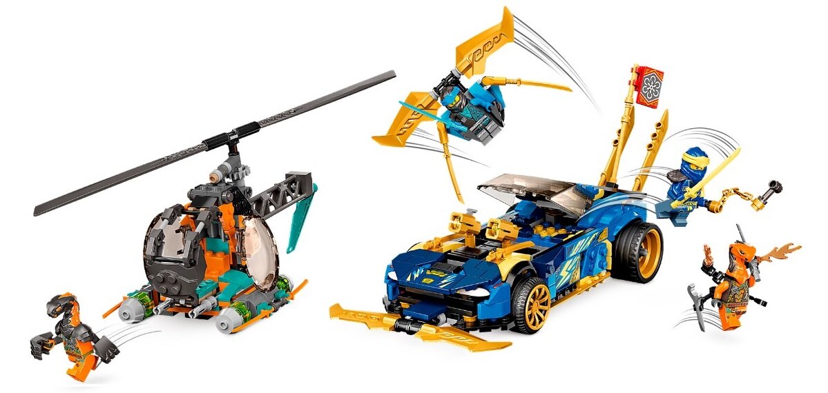 LEGO Ninjago Wyścigówka EVO Jaya i Nyi 71776 Więcej nagród