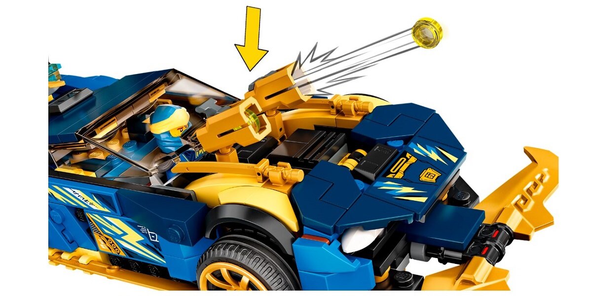 LEGO Ninjago Wyścigówka EVO Jaya i Nyi 71776 Zabawa w podróży