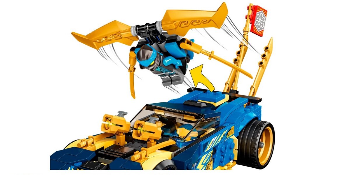 LEGO Ninjago Wyścigówka EVO Jaya i Nyi 71776 Zaproś przyjaciół do wspólnej zabawy

