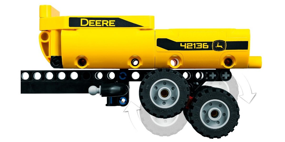 LEGO Technic Traktor John Deere 9620R 4WD 42136 Przyczepa z wywrotką do zabawy
