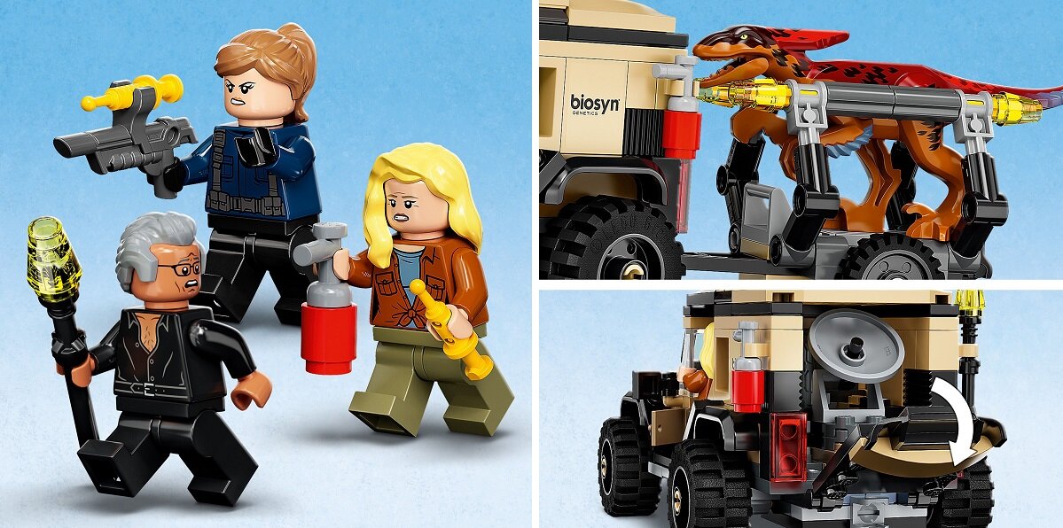 LEGO Jurassic World Transport pyroraptora i dilofozaura 76951 Ciekawy model dla dzieci w wieku od siedmiu lat