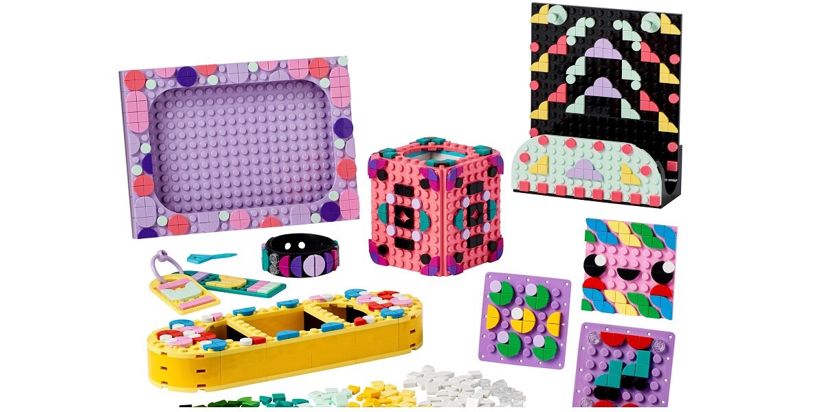 LEGO Dots Zestaw narzędzi projektanta – wzorki 41961 Pokaż swój styl Mnóstwo możliwości ozdabiania