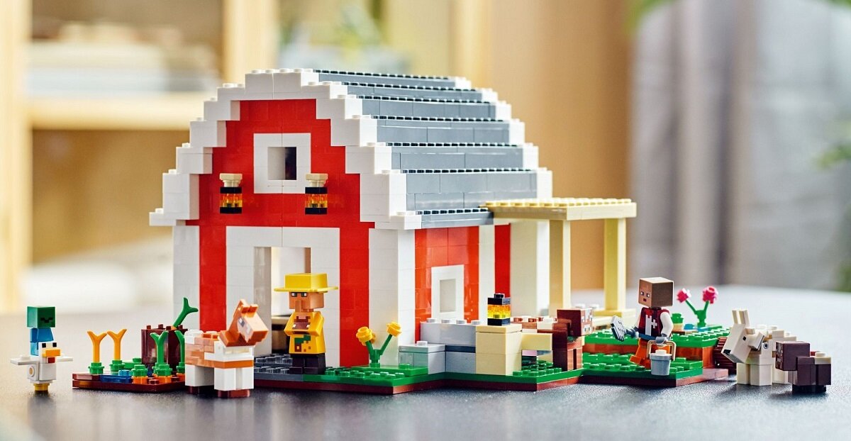 LEGO Minecraft Czerwona stodoła 21187 Pomysł na prezent dla graczy w Minecrafta