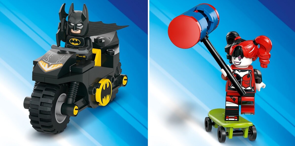 LEGO DC Batman kontra Harley Quinn 76220 dziecko kreatywność zabawa nauka rozwój klocki figurki minifigurki jakość tradycja konstrukcja nauka wyobraźnia role jakość bezpieczeństwo wyobraźnia budowanie pasja hobby funkcje instrukcje