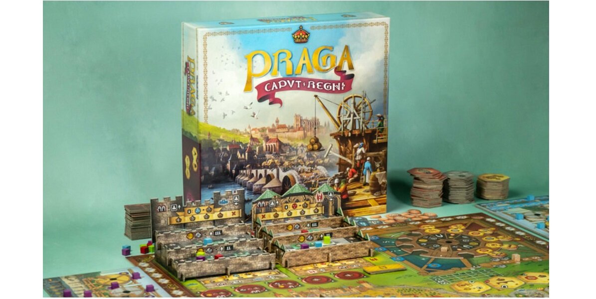 Gra planszowa PORTAL GAMES Praga Caput Regni mieszkańcy miasto rywalizacja współpraca akcja grafika trójwymiaro poddani imperium stolica