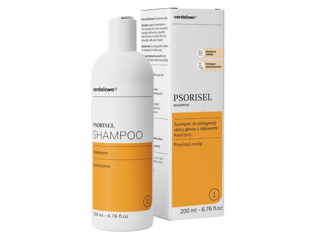 Szampon VERDELOVE Psorisel Na łuszczycę 200 ml ograniczenie łuszczenia, złuszczanie naskórka, intensywne nawilżenie