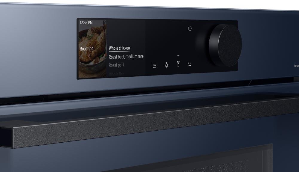 SAMSUNG-BESPOKE-NQ5B6753CAN-U2 komfort obsługa piekarnik intuicyjne spersonalizowane sterowanie panel wyświetlacz pokrętło dotykowa obsługa