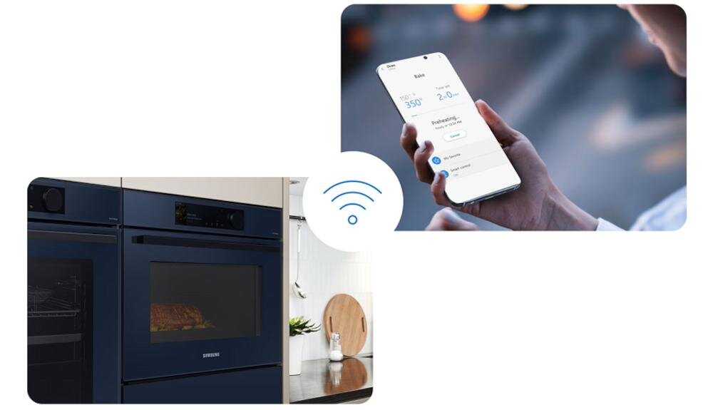 SAMSUNG-BESPOKE-NQ5B6753CAN-U2 wifi łączenie urządzenie mobilne aplikacja samsung smart things sterowanie monitorowanie praca urządzenie wskazówki tryb przygotowanie automatyczne programy przepisy