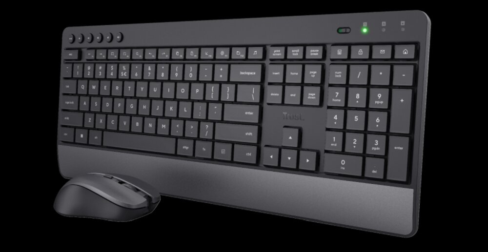 Zestaw TRUST Trezo Comfort klawiatura środowisko mysz bateria rating użytkowanie przyciski wodoodporność 