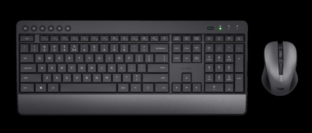 Zestaw TRUST Trezo Comfort klawiatura środowisko mysz bateria rating użytkowanie przyciski wodoodporność 