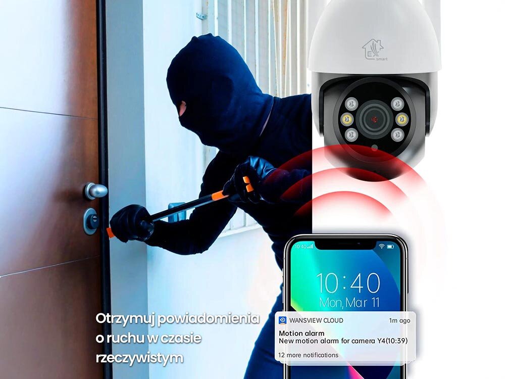 Kamera EXTRALINK EOC-268 alerty PIR czujnik