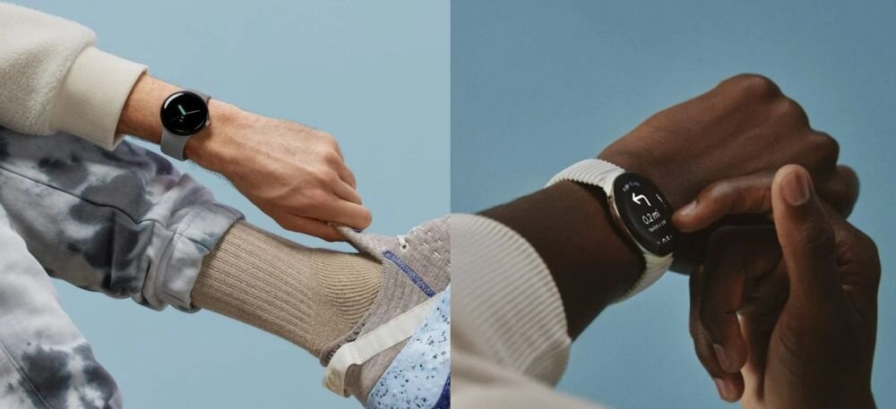 SMARTWATCH GOOGLE PIXEL WATCH LTE ekran bateria czujniki zdrowie sport pasek ładowanie pojemność rozdzielczość łączność sterowanie krew puls rozmowy smartfon aplikacja