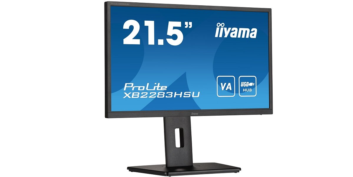 monitor IIYAMA ProLite XB2283HSU-B1 21.5 1920x1080px 1 ms ekran Proporcje Przekątna Przekątna Rozdzielczość wymiary technologie matryca VESA odświeżanie jasność Kontrast dom biuro praca rozrywka głośniki pochylenie regulacja