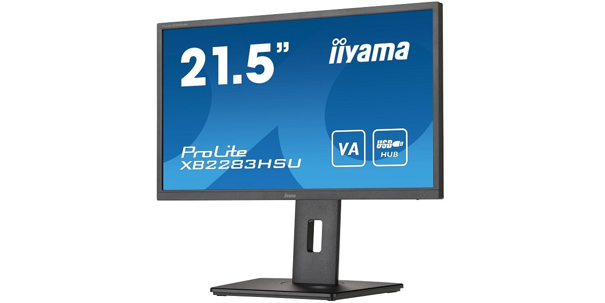 monitor IIYAMA ProLite XB2283HSU-B1 21.5 1920x1080px 1 ms ekran Proporcje Przekątna Przekątna Rozdzielczość wymiary technologie matryca VESA odświeżanie jasność Kontrast dom biuro praca rozrywka głośniki pochylenie regulacja