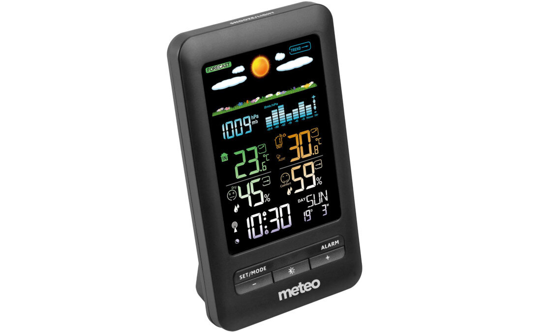 Stacja pogody METEO SP103 Pogodynka piktogramy słońce chmury deszcz pogoda zmiany czas