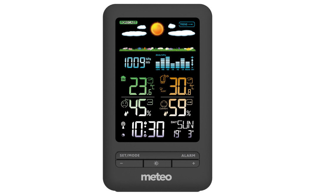 Stacja pogody METEO SP103 Zegar z systemem DCF punktualność dokładność czas synchronizacja zegar atomowy precyzja
