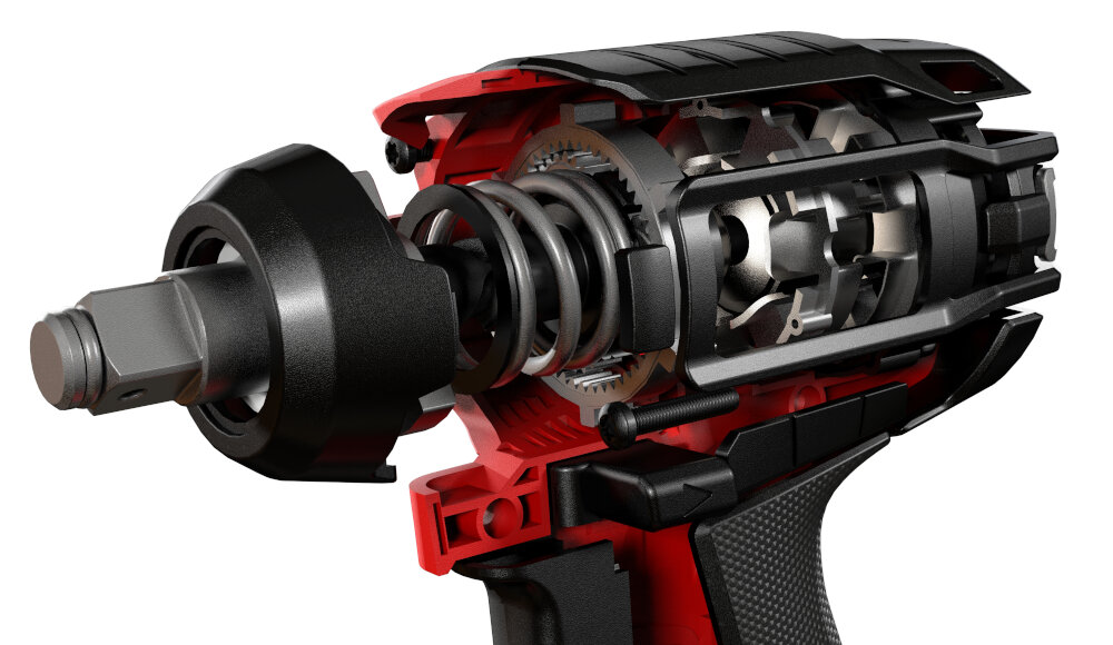 Klucz udarowy EINHELL Impaxxo 18-400 Solo solidna metalowa przekladnia mechanizm udarowy obroty w prawo i w lewo