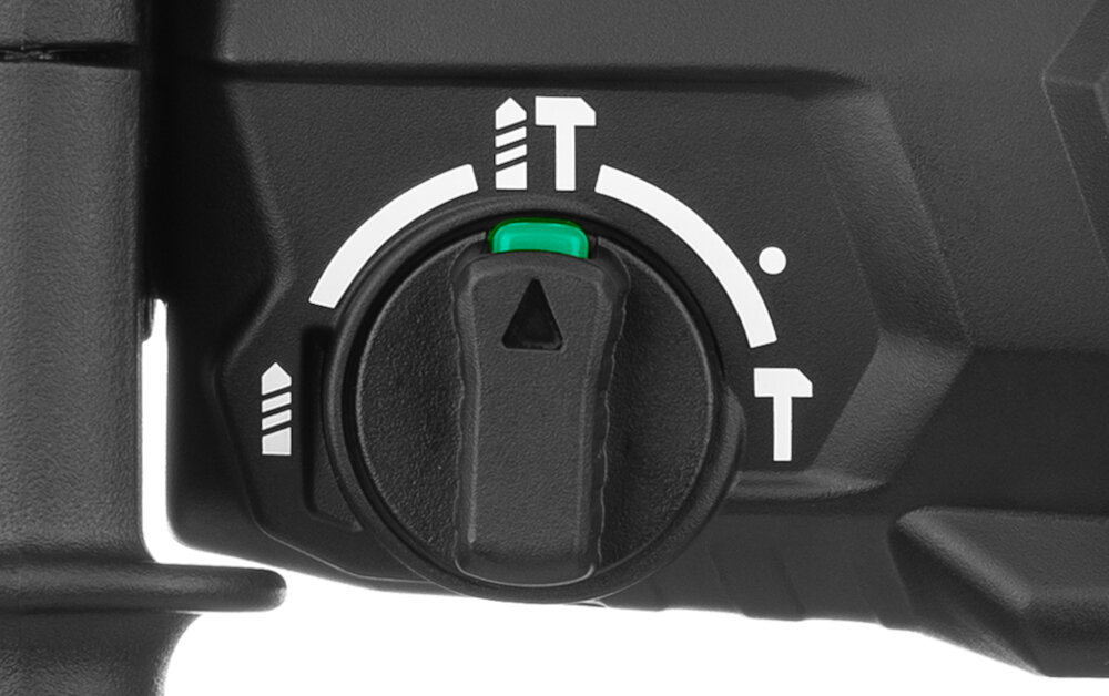 Młotowiertarka HIKOKI DH28PCY2 WSZ funkcja udaru energia 3,2 J częstotliwosc udaru do 4300 ud/min wiercenie w betonie do 28 mm w drewnie do 32 mm w metalu do 13 mm