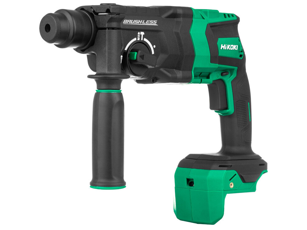 Młotowiertarka HIKOKI DH18DPC WPZ zmiana kierunku obrotow prawo/lewo stabilizacja cisnienia wenetrznego chroni silnik przed przegrzaniem sprzeglo bezpieczenstwa funkcja automatycznego zatrzymania