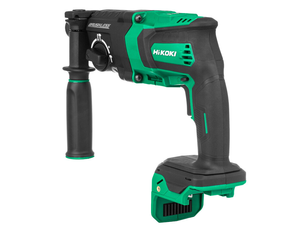 Młotowiertarka HIKOKI DH18DPC WPZ wyprofilowana rekojesc zywica poliamidowa chroni przed przypadkowym wysunieciem sie z rak manewrowanie sprzetem intuicyjne