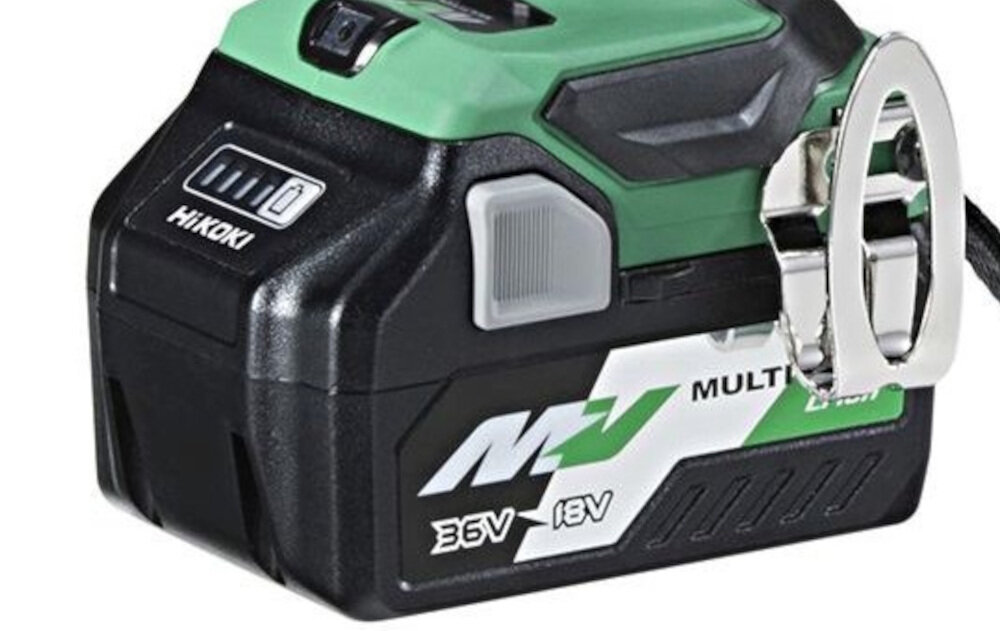 Wiertarko-wkrętarka HIKOKI DV36DA WRZ zasilanie akumulator napięcie 36 V pojemność 2,5 Ah spowolnienie wzrostu temperatury silnika