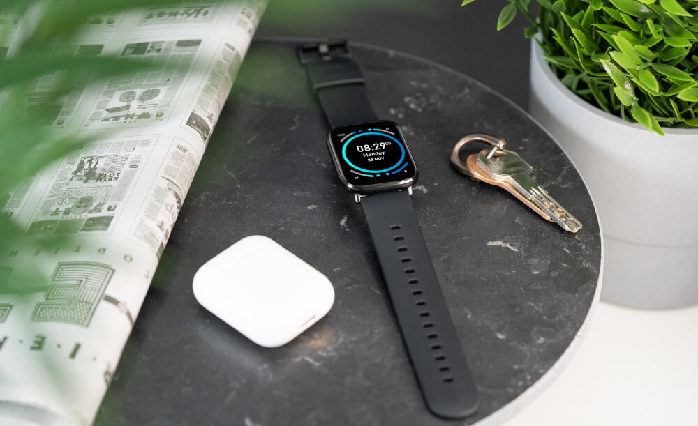 Smartwatch ORO-MED Oro Fit Pro Gt ekran bateria czujniki zdrowie sport pasek ładowanie pojemność rozdzielczość łączność sterowanie krew puls rozmowy smartfon aplikacja