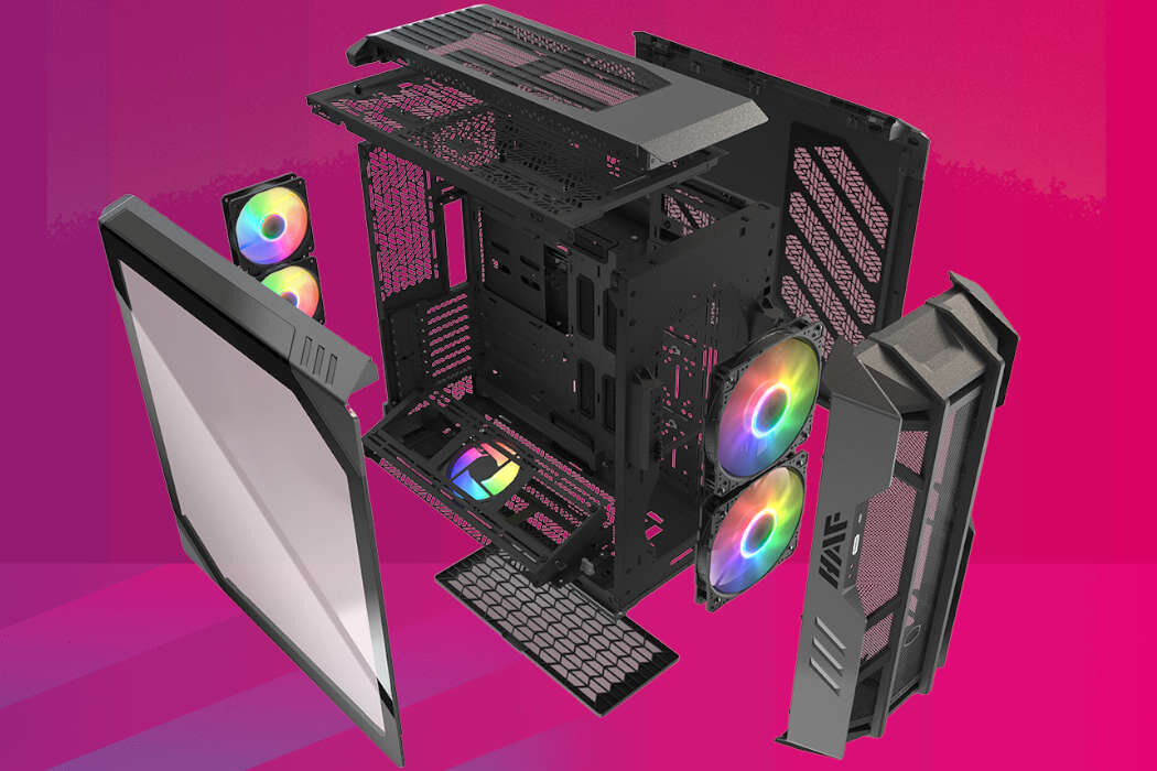 Obudowa COOLER MASTER HAF 700 Filtry montaż aranżowania kabli panel