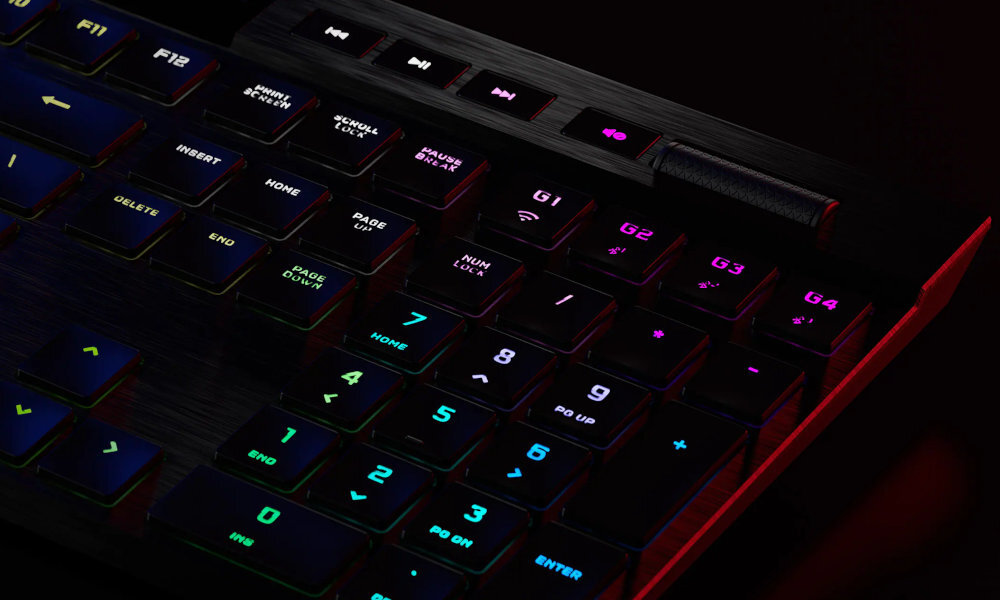 Klawiatura Corsair K100 Air RGB - wytrzymała konstrukcja smukła lekka wytrzymała 44-strefowe podświetlenie