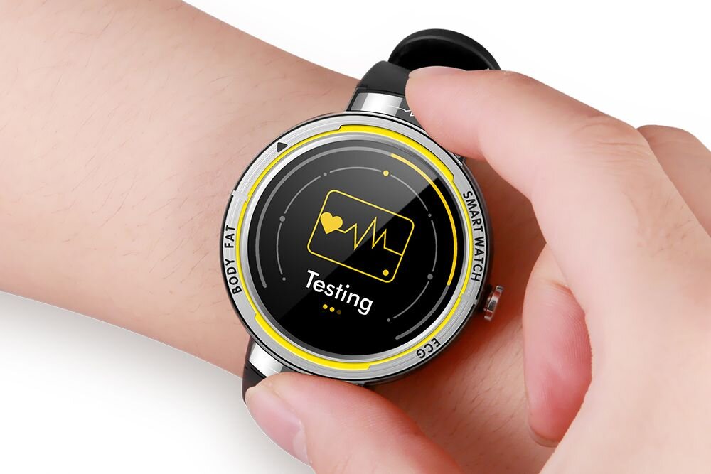 Smartwatch KUMI KU5 ekran bateria czujniki zdrowie sport pasek ładowanie pojemność rozdzielczość łączność sterowanie krew puls rozmowy smartfon aplikacja