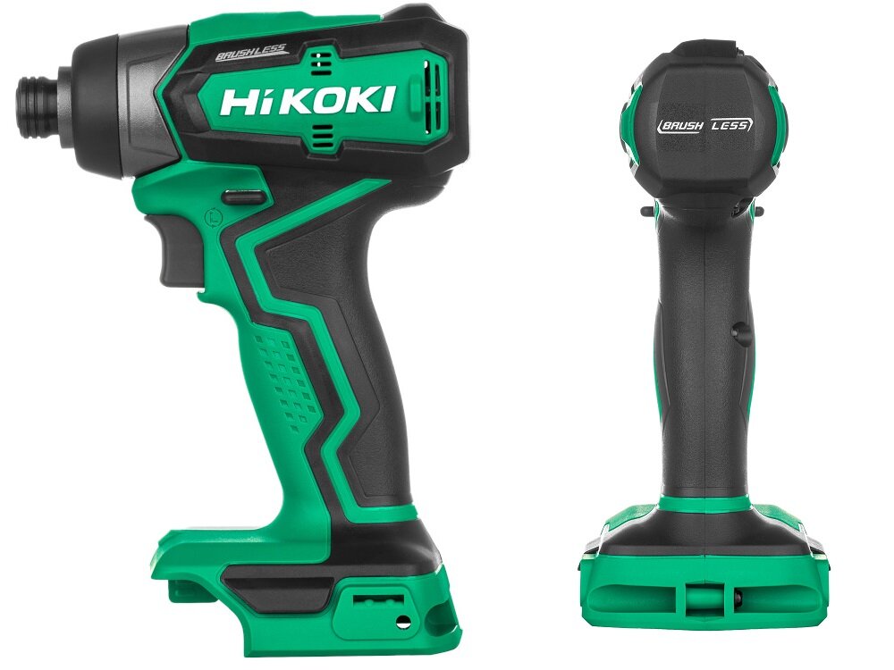 Zakrętarka udarowa HIKOKI WH18DD WPZ ergonomiczne uzytkowanie wygodny uchwyt wykonany w technice Soft Touch odpowiednie wywazenie smukla konstrukcja