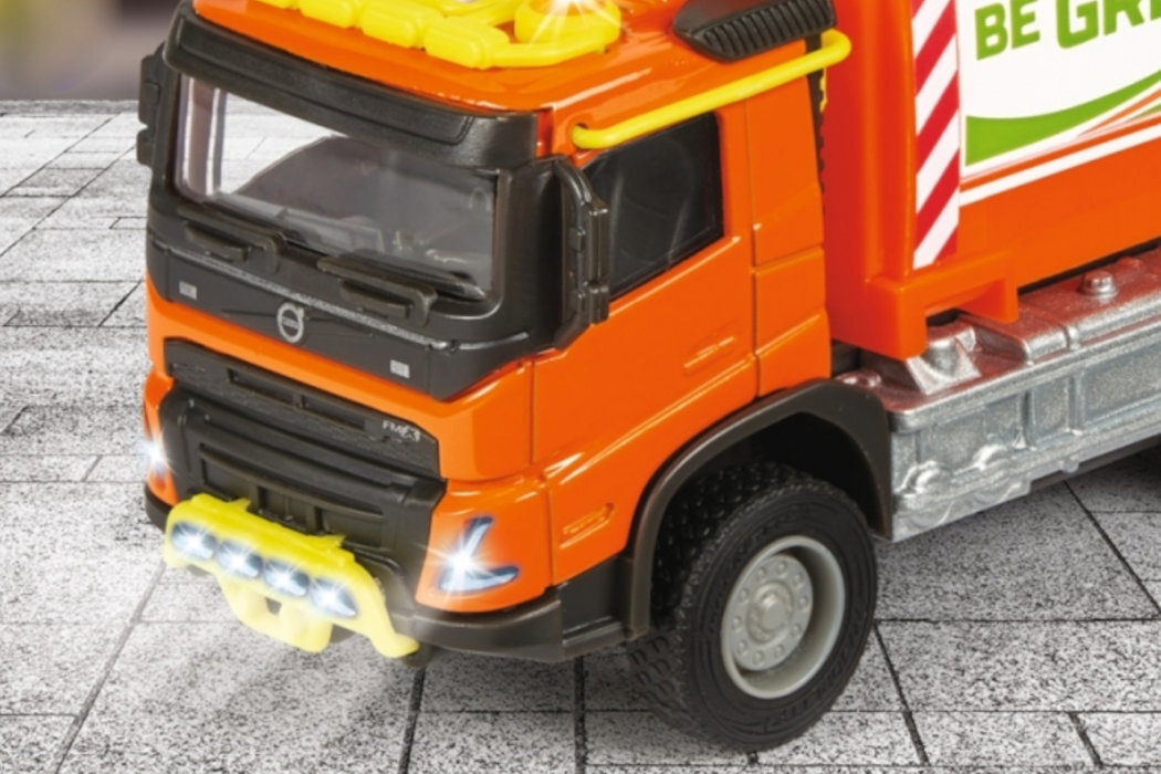 Samochód MAJORETTE Grand Volvo śmieciarka wykonanie metal tworzywo konstrukcja