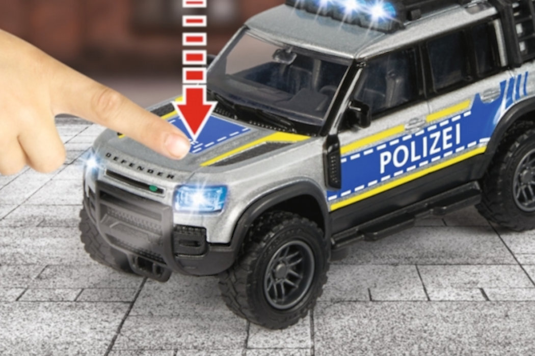 Samochód MAJORETTE Grand Land Rover Zestaw Dżokeja wykonanie metal tworzywo konstrukcja