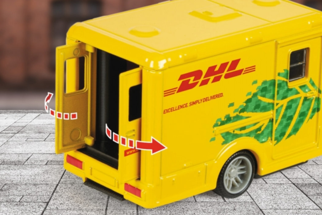Samochód MAJORETTE Grand Mercedes DHL efekty funkcje projekt