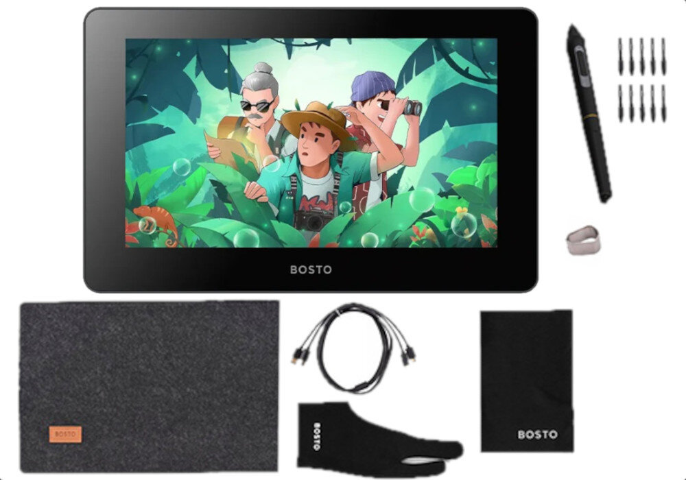 Tablet graficzny BOSTO BT-12HD zestaw akcesoria