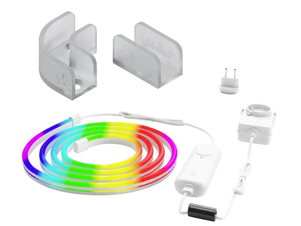Taśma LED TWINKLY Flex TWFL300STW-WEU 3 m Wi-Fi-Bluetooth inteligentny sterownik zasilacz wtyczka klipsy montażowe